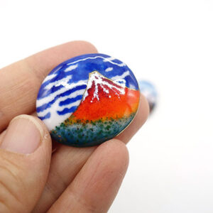 「hokusai katsushika’s thirty six views of mount fuji: fine wind, clear weather」brooch