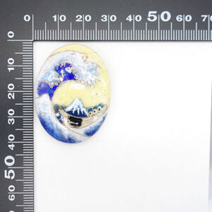 「hokusai katsushika’s thirty six views of mount fuji: the great wave off kanagawa」 cloisonné brooch