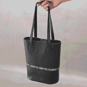 bucket shaped handbag
