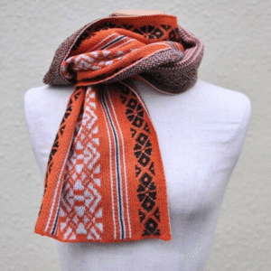 hakata kenjō pattern organic cotton stole(pink)