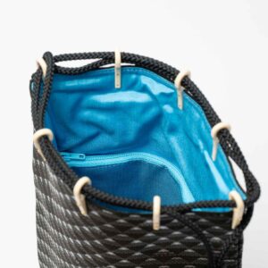 takane blue large gassai bag with gusset