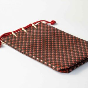 takane red large gassai bag with gusset