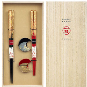 zuiun & akatsuki chopstick rests (2 pcs) + iwai nami & hiiragi chopstick rests (2 pcs) set