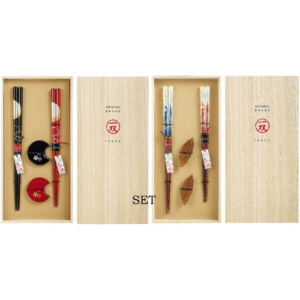 yoimachizuki & hana zakura chopstick rests (2 pcs) + iwai nami & hiiragi chopstick rests (2 pcs) set