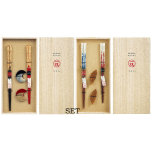 zuiun & akatsuki chopstick rests (2 pcs) + iwai nami & hiiragi chopstick rests (2 pcs) set