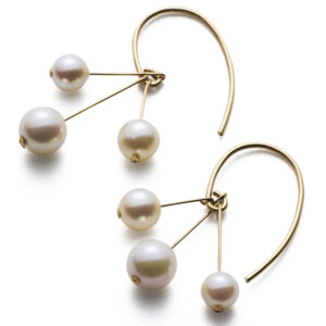 elegant akoya and freshwater pearl hook earrings