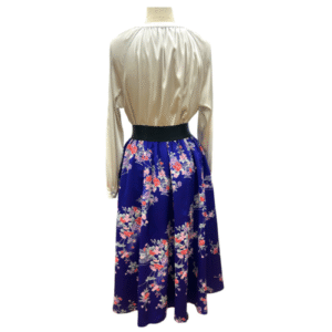 flare skirt with kyo yuzen dyeing