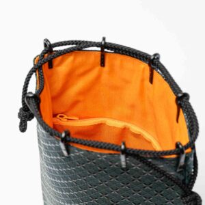 hisoca green shippō tsunagi large gassai bag with gusset