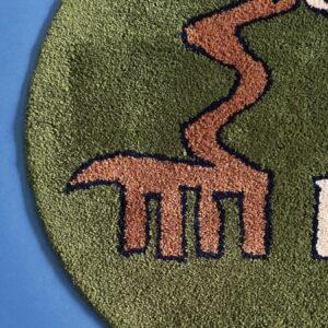 tufted dinosaur rug:brachiosaurus