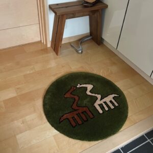 tufted dinosaur rug:brachiosaurus
