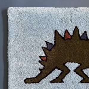 tufted dinosaur rug :stegosaurus