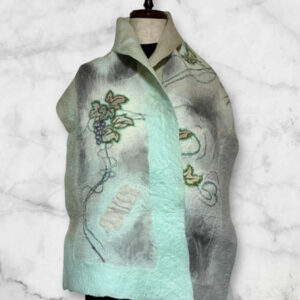 hand painted shawl (grape)