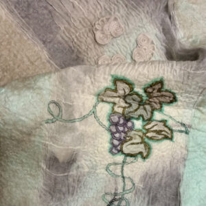 hand painted shawl (grape)