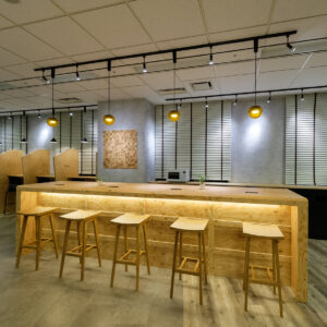 native wood mosaic hinoki style