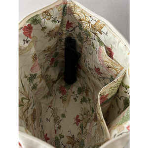 tote bag made from kimono obi – “brick red”